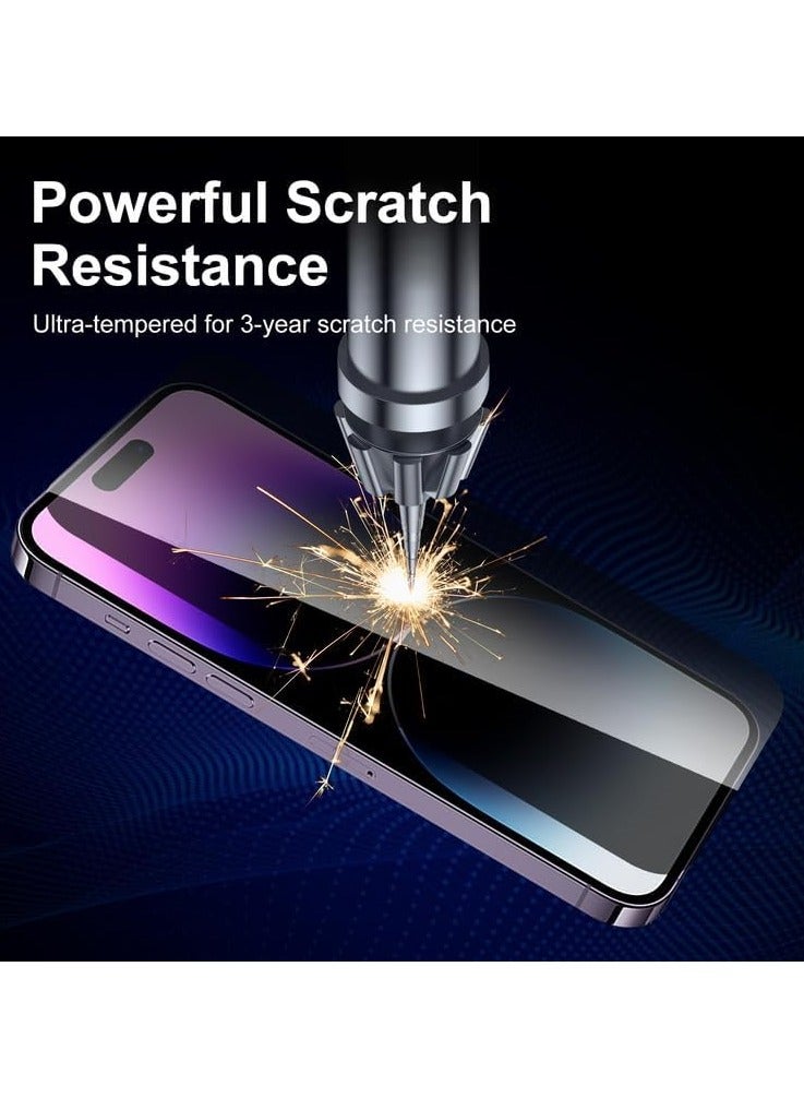 【2-Pack】 Compatible with VIVO X200 FE 2025 Privacy Tempered Glass Screen Protector, Anti-Spy 9H Hardness, Phone Case Friendly Film - Image 4